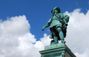 Public statue of Gustav II Adolf (Gustavus Adolphus of Sweden).