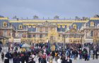 Versailles, France - March 31, 2015: Many tourists are waiting to visit Versailles Palace, France